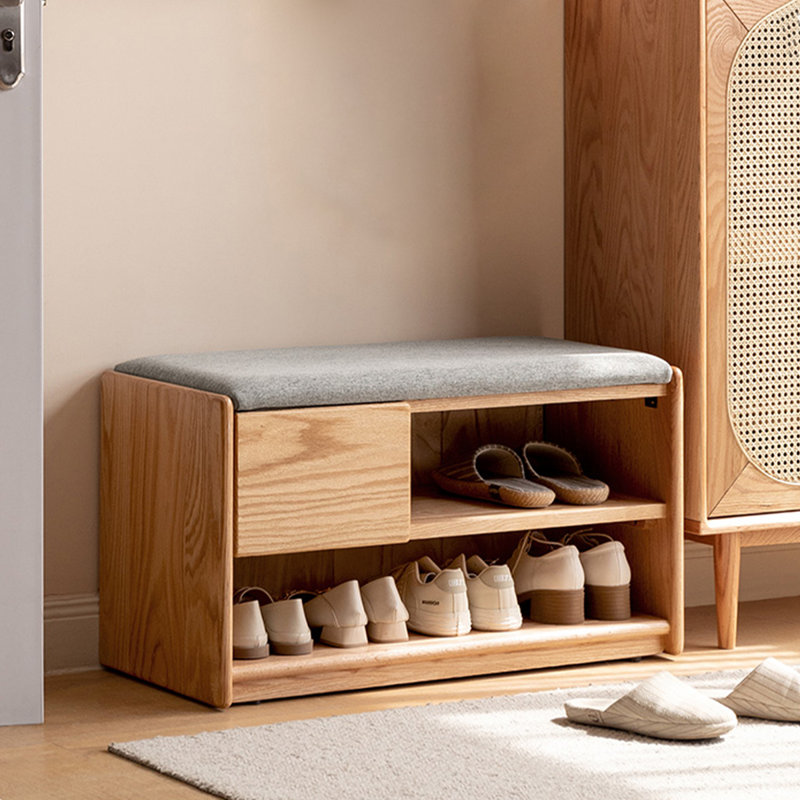 Solid wood shoe storage bench discount